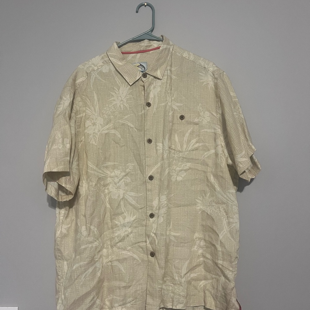 Tommy Bahama Tan Casual Button Down‎ Shirt